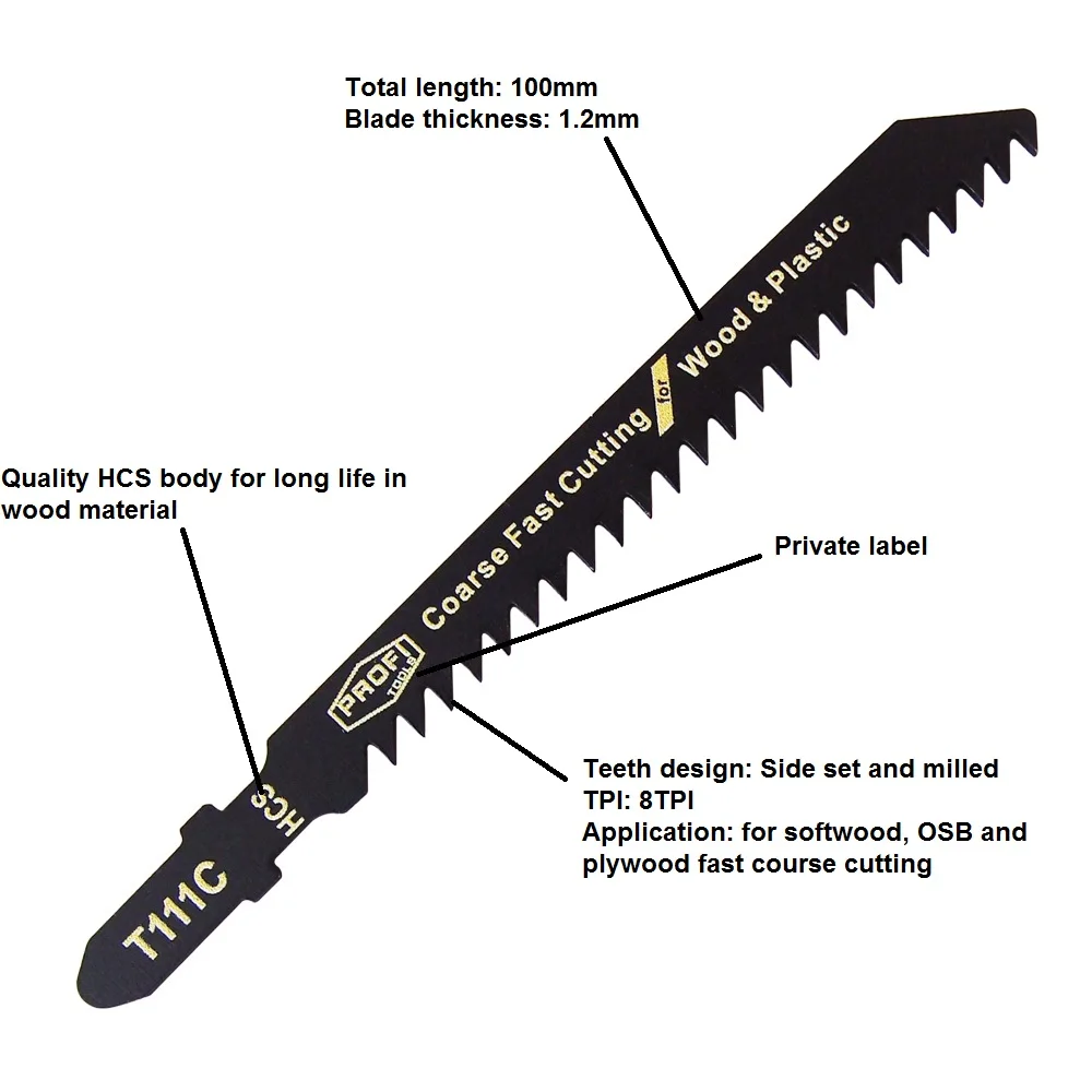 75mm Hcs Milled Teeth Jig Saw Blade For Wood - Buy 75mm Jig Saw Blade ...