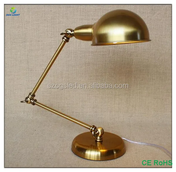 Modern Rechargeable Brass Lamp Shade Study Table Lamp From China