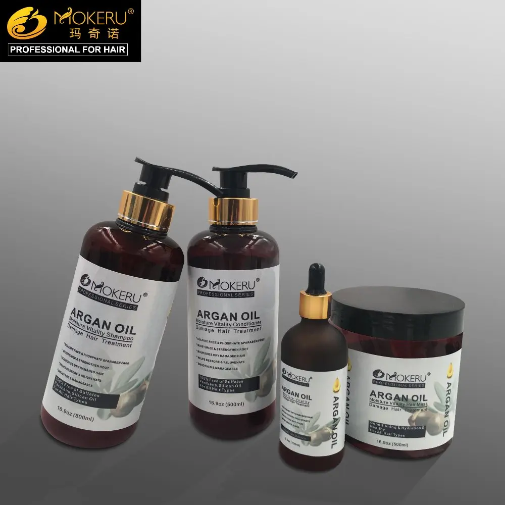 Mokeru Private Label Anti Rontok Minyak Argan Sampo Dan Kondisioner Rambut Perawatan Masker Pelembab Alami Perbaikan Cream - Buy Sampo Pribadi Label ...