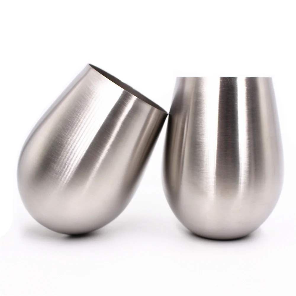 High Tall Stackable Taste Spit Wine Sus304 Double Wall 330ml Stainless