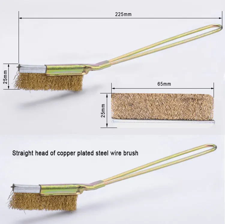 Cleaning And Polishing Stainless Steel Wire Brush Mini Copper/nylon