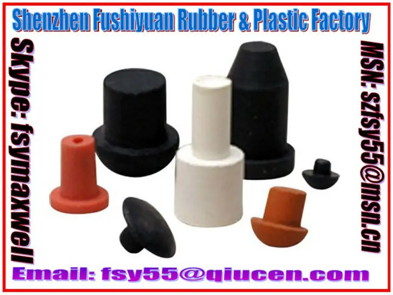 Custom Adhesive Rubber Stopper / Food Grade Silicone Rubber Stopper