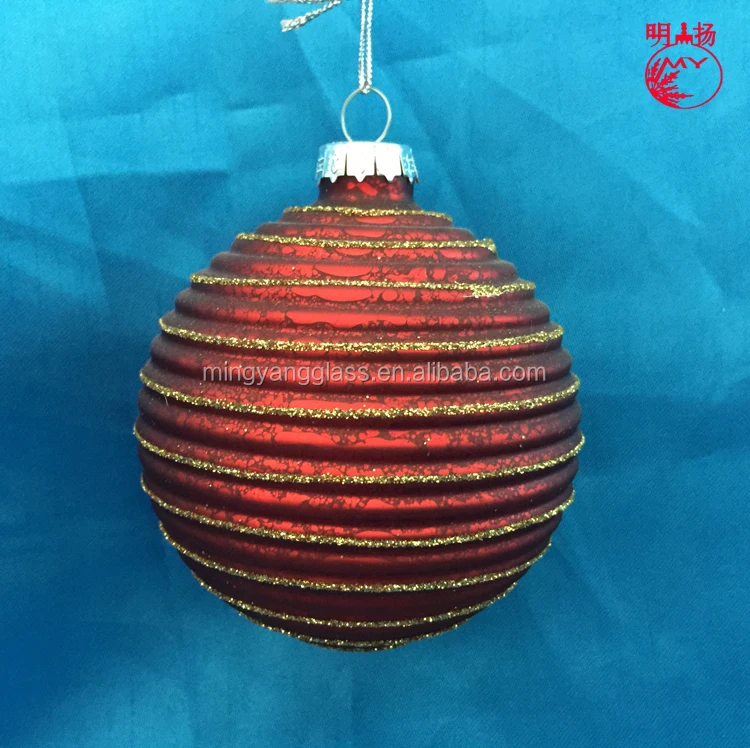 Blown red 80 glass ball mold glass figurines christmas hanging tree decorations