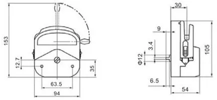 Nade Peristaltic pump Head YZ2515X 1600ml/min