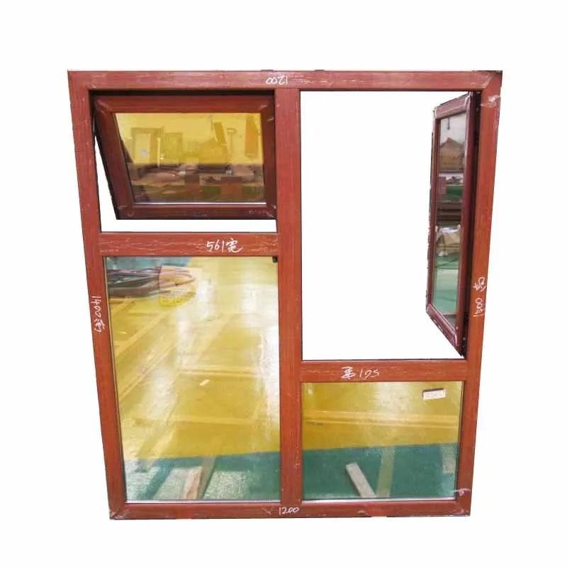 1.5mm thick aluminum alloy frame swing opening casement window with burglar proof designs
