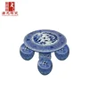 Blue and White Anqitque Dragon and Phoenix Ceramic Table and Stool Set