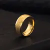 Hot Spiritual Men Bible Script and Cross 18k Gold Color Stainless Steel Band Ring New