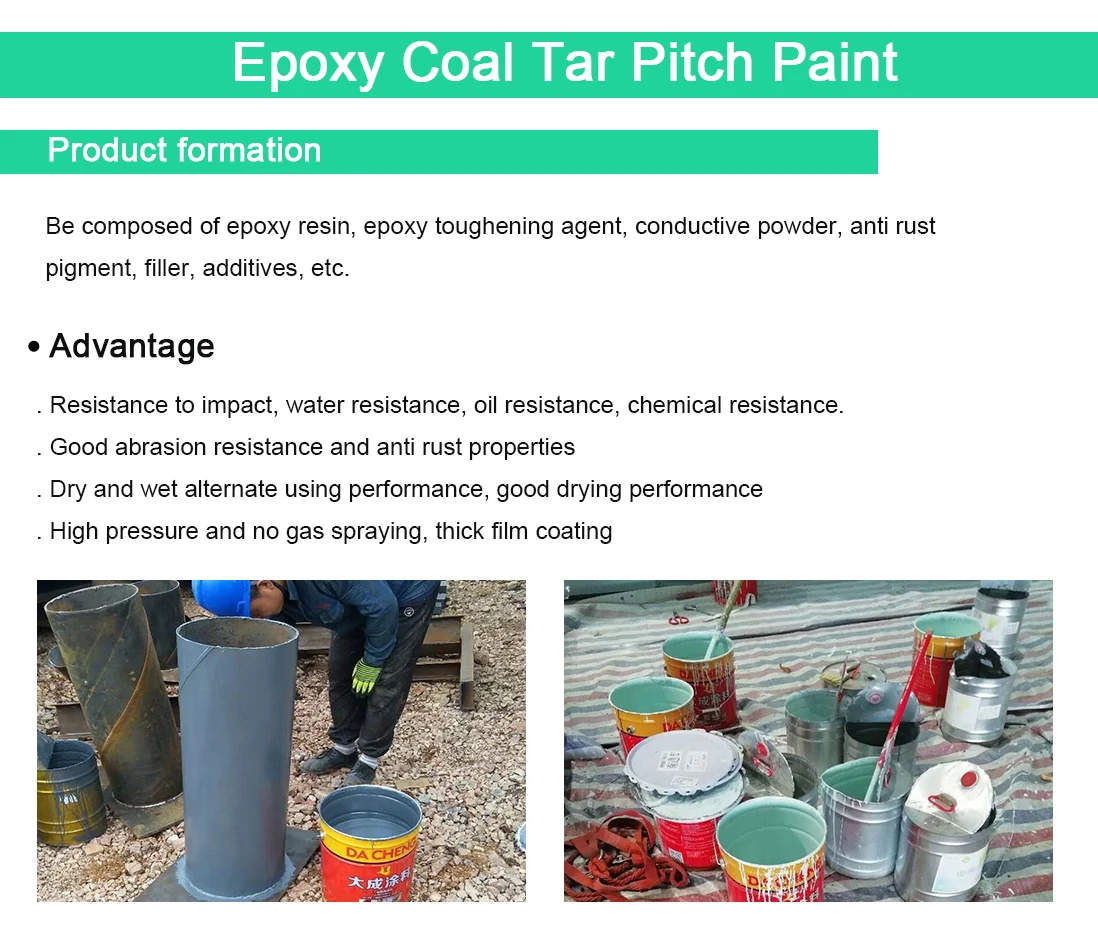 Salt Water Resistant High Build Epoxy Coal Tar Pitch Anticorrosive