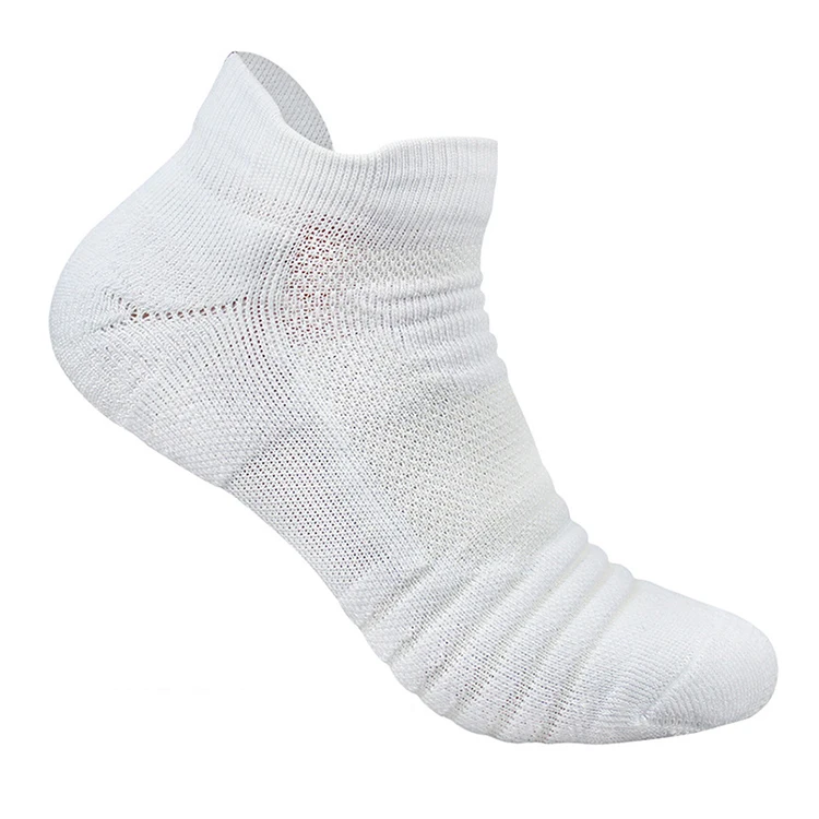 Lrtou Custom Low Cut Cotton Mens Half Terry Athletic Thermal Sox Sport Running Boat Ankle Socks For Men