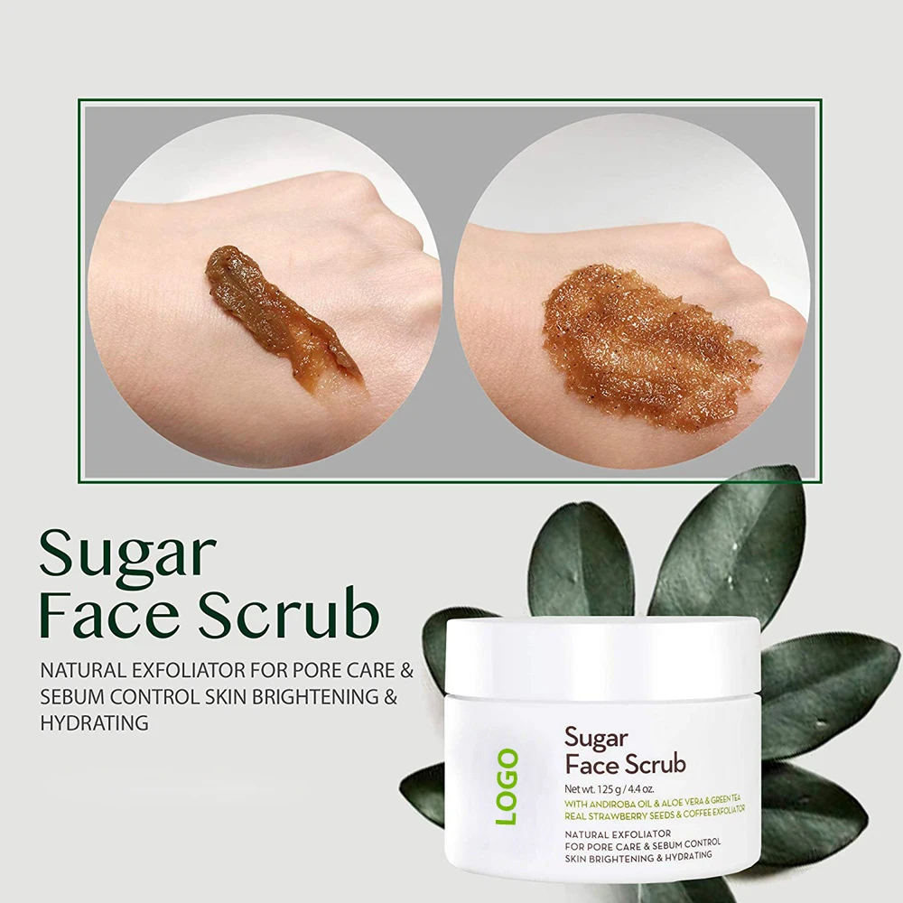 Private Label Natural Exfoliator Korean Sugar Face Scrub Buy Private