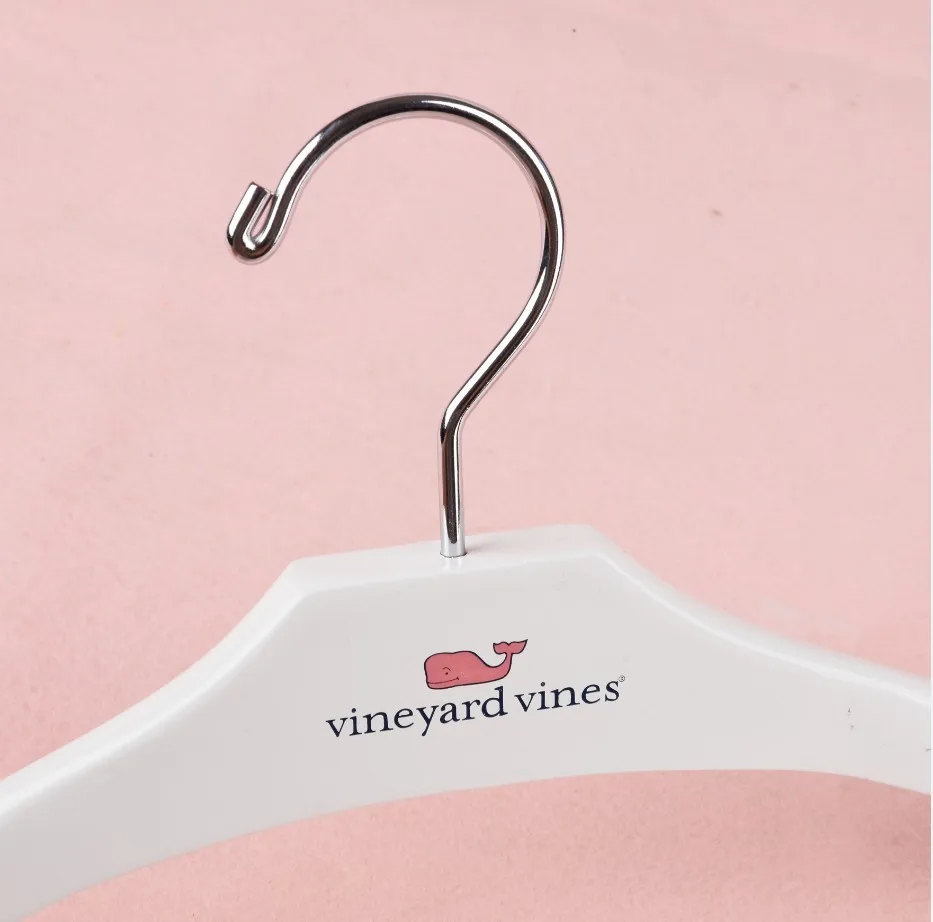 Inspring Manufacturer Wholesale Brand White Hanger Custom Logo Hanger