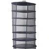 Chin-Up 2ft 8 Layer Black Mesh Hanging Herb Drying Rack Dry Net