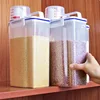 4L pack Plastic Large Capacity Dry Food Cereal Storage Container Set Airtight For Kitchen Food Organization