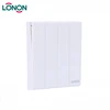 Wall Electric Universal PC 86*86MM 16A 10 Years warranty white Four Gang One Way Switch With Neon