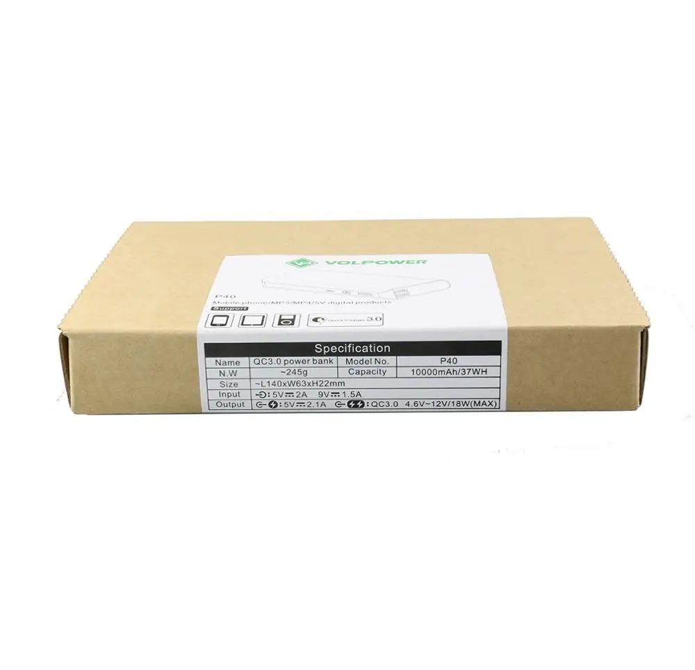 Innovative Products 2017 In Competitive Price P40 Qc3.0 Fast Charge Led