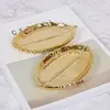 Golden leaves ceramic receive jewelry tray dried fruit dish home furnishing articles golden leaves plate