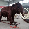 Ice Age Simulation Life Size Animal Mammoth With Long Tusk Manufacture