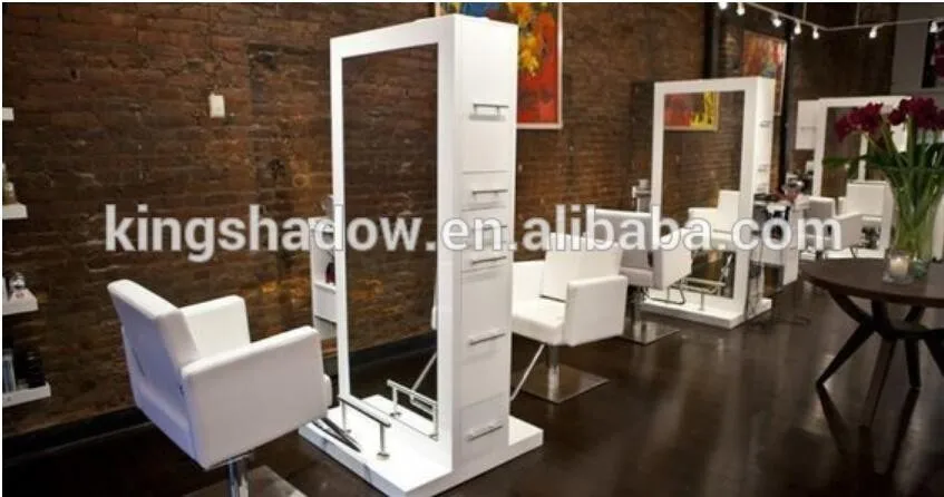 2015 Estaciones De Salón De Belleza De Kingshadow Salón Espejo De Doble