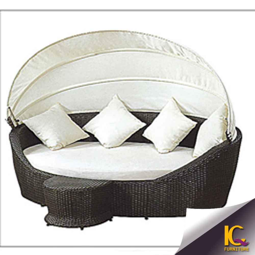 Rotan tuinmeubelen rotan/ligstoel rieten daybed/day bed ronde/bank ...