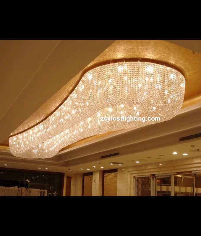 hot sale latest Hotel project lamp smart modern k9 crystal chandelier with chandelier supplier in china