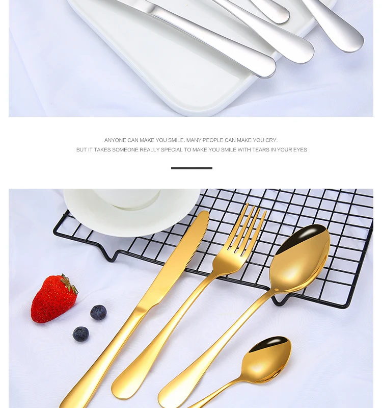 Knife Spoon Fork Set 24 pcs Stainless Steel Cutlery Set and Flatware Set with Gift Box