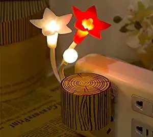 Creative Stapelia Night Light with Plug, Colorful Led, Night Light with Sensor, Kids Light, Night Lights for Kids, Night Light Sensor Plug In,modern Induction Led Lights Bedside Lamp