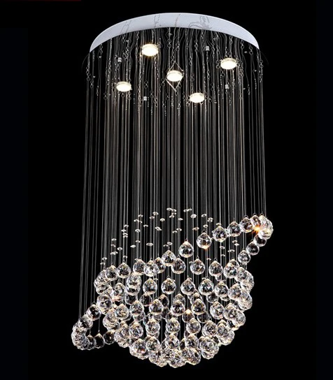 earth round modern crystal ceiling lamp