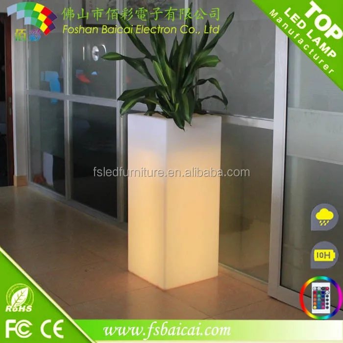 Wholesale Price Outdoor Led Flower Pot Illuminated Clear Plastic