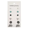 Bohemia Elegant Diamond Stud Earrings Jewelry Wholesale Women Dangle Turquoise Elephant Vintage Assort Earring Set