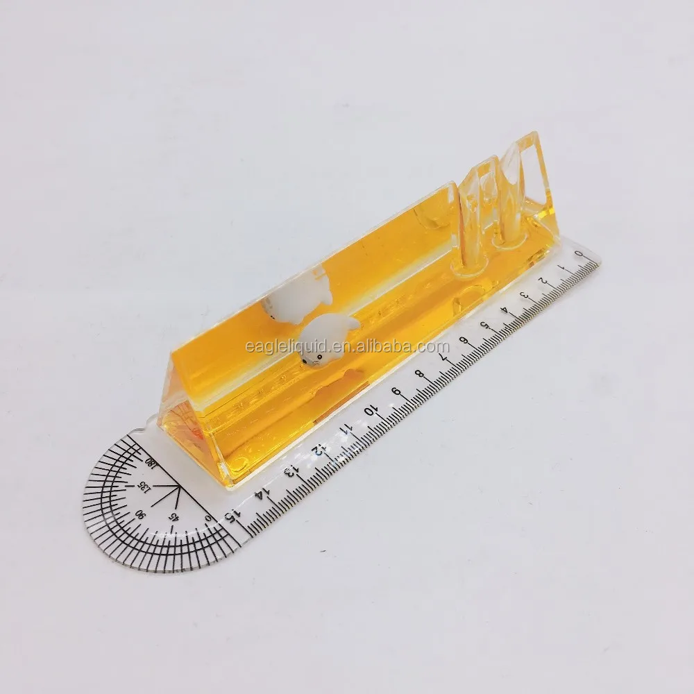Acrylic Aqua Ruler And Liquid Pen Holder Novelty Liquid Ruler With