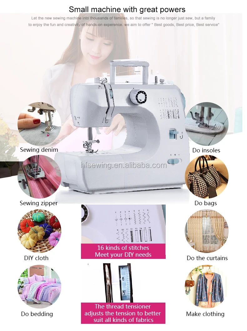 VOF FHSM-700 China Mini Electric Overlock Wig Sewing Machine from factory