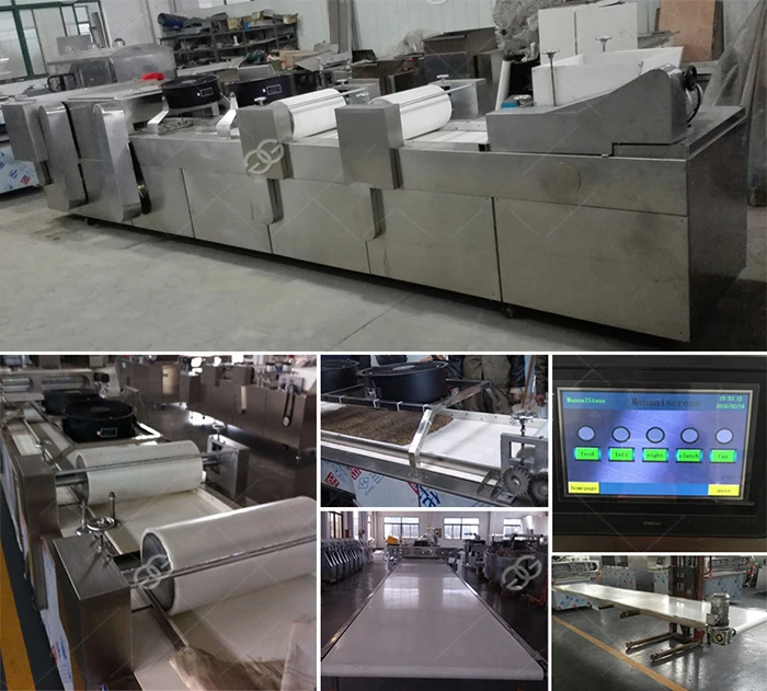 High Efficient Peanut Brittle Making Machine Peanut Bar Production Line Fruits Snack Bar Equipment