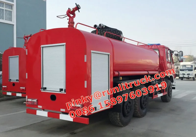 Military 6wd 6 6 Pumper Fire Truck Water Tank Fire 