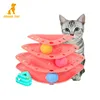 free sample wholesale three layer track tower funny Interactive plastic cat toy