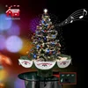 Snowing Vertical Streetlamp and Falling Snow Christmas Tree