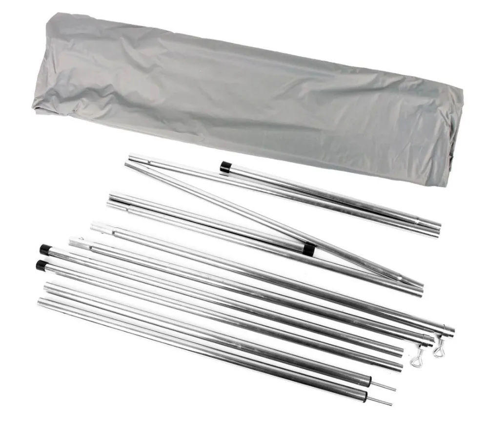 Galvanized Steel Steel Folding Tent Poles 3 Section 4 Sectiontarp Pole