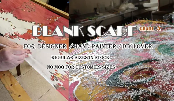 hand made paintings scarves