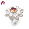 Professional manufacturer flag stone 925 sterling silver ring