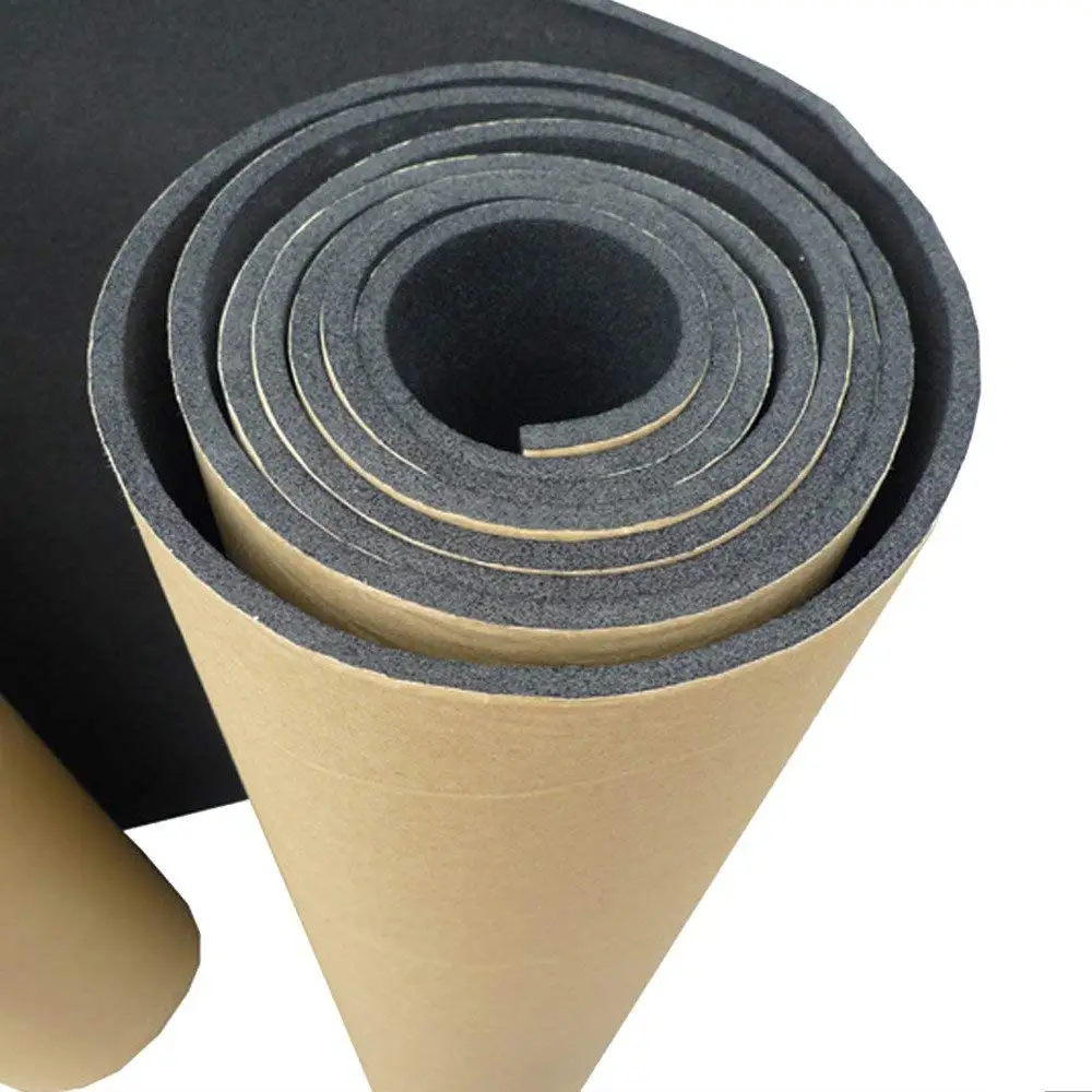 HOUTBY 1Roll 3mm Car Sound Proofing Deadening Insulation Closed Cell Foam Noise Soundproof 50cm X 100cm