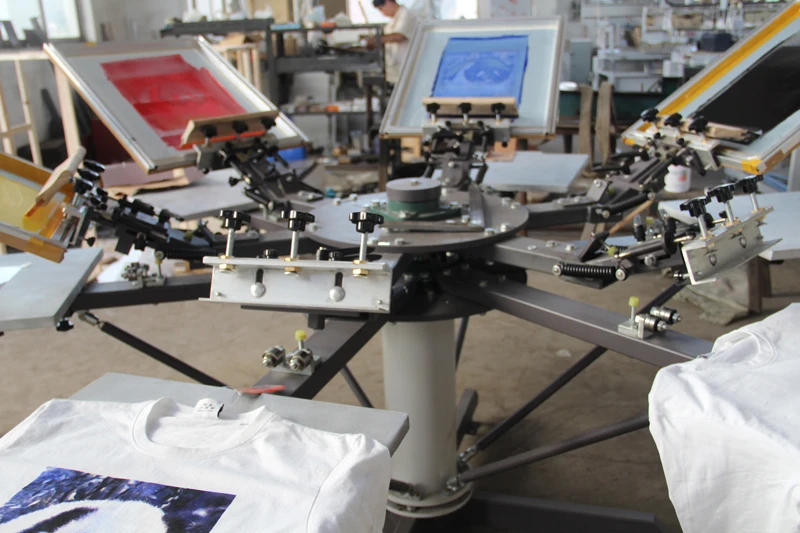 Manual Silk Screen Printing Machine For Tshirt Logo Printing With 8