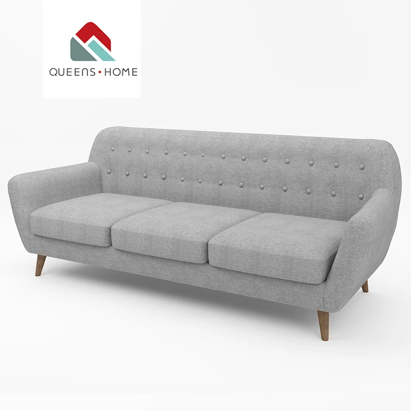 Queenshome Modern French Fabric Sofa And Price Sofas For Living Room Furniture Small Cebu 3 Pcs Leon 2 Seat Set Foam Wooden Deewan