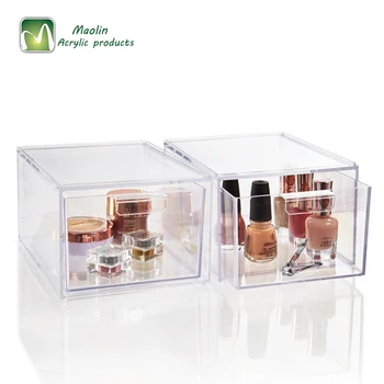 2018 Wholesale Stackable Clear Acrylic Cosmetic Storage And Makeup Palette Organizer Drawers , Buy Acrylic Storage Box,Stackable Clear Acrylic Storage