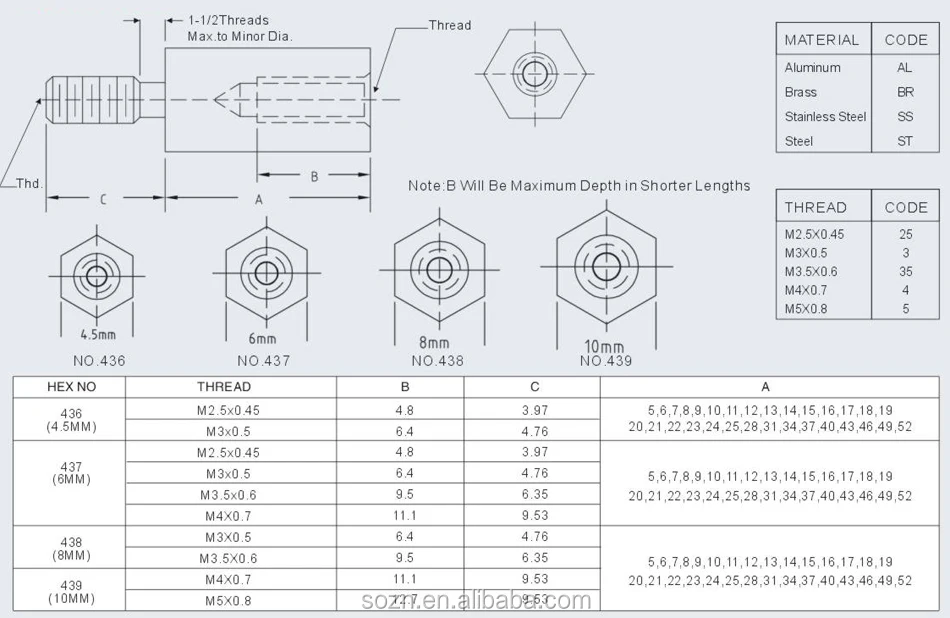 brass-hexagon-threaded-male-and-female-standoff-buy-threaded-male-and