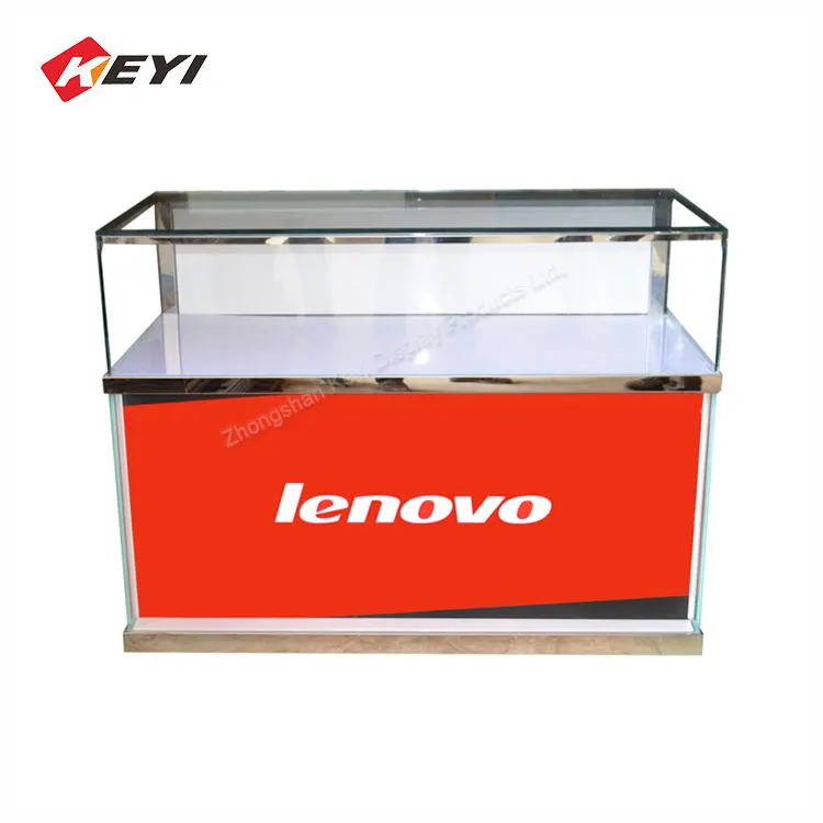 Mobile Communication Equipment Store Glass Cellphone Cabinet / Cell Phone Display Glass Cabinet