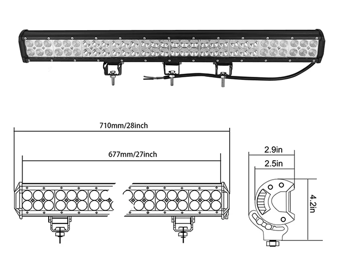 off road headlight 180w