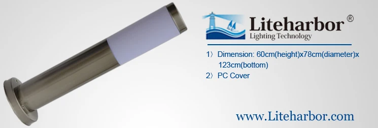 UL Garden Lawn Die Cast Aluminum LED Bollard Tall