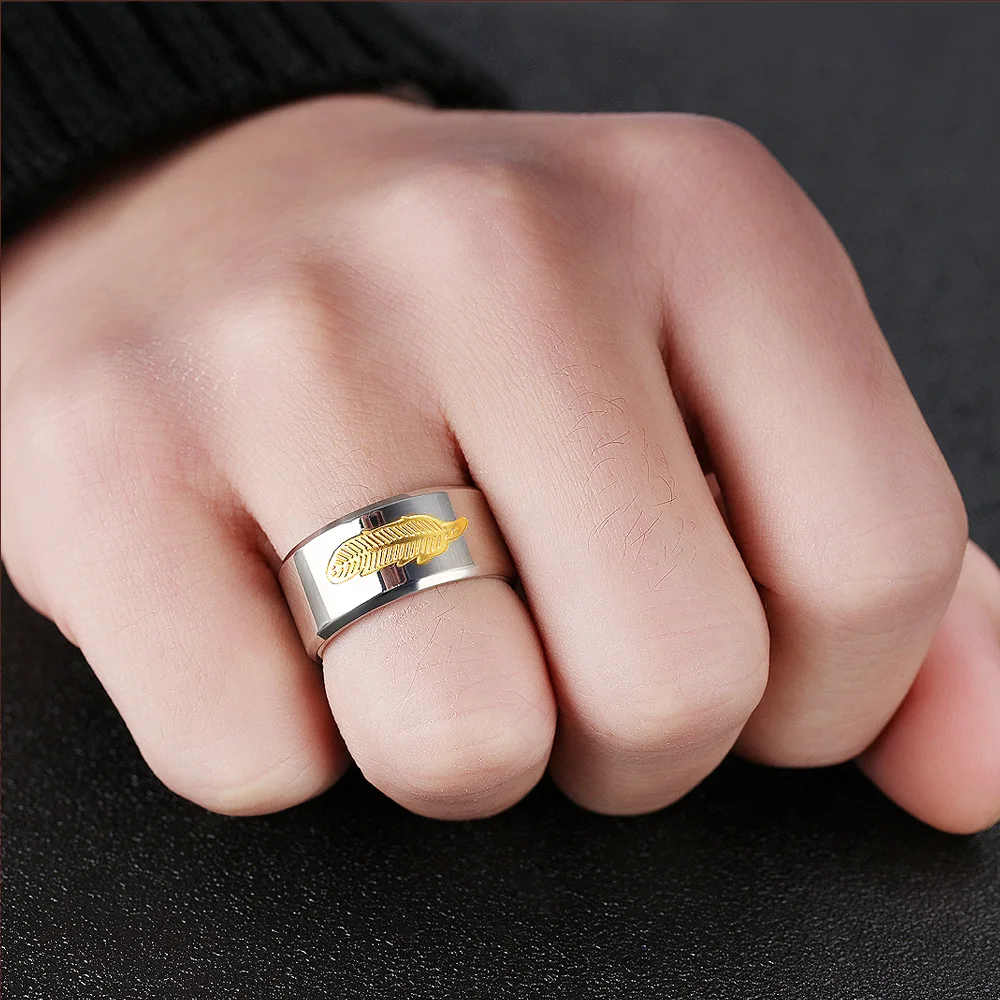 Wholesale Gold Leaf Stainless Steel Jewelry Mens Fashion Rings Buy Mens Fashion Rings,Mens