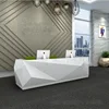 Special Shape Wooden Reception Desk Checkout Counter Customized Company Hotel Front Desk White Paint Table Office Furniture