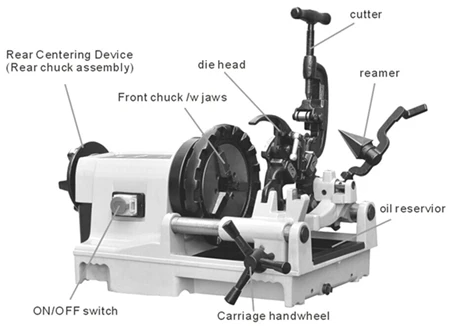 HONGLI SQ50E Pipe Threader/Pipe Threading Machine 1/4" to 2"
