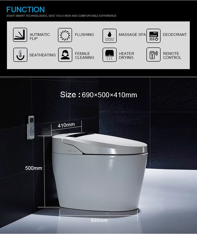 China sanitary ware intelligent toilet bathroom smart toilet seats